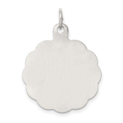 Sterling Silver Rhodium-plated Wedding Bells Disc Charm, 30 x 23mm