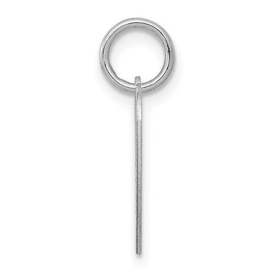Sterling Silver Rhodium-plated Sweet Sixteen Heart Disc Charm, 19 x 14mm