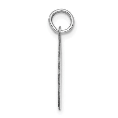 Sterling Silver Rhodium-plated Sweet Sixteen Disc Charm, 23 x 16mm