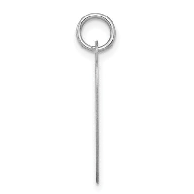 Sterling Silver Rhodium-plated Sweet Sixteen Heart Disc Charm, 25 x 17mm