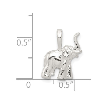 Sterling Silver Elephant Charm, 15 x 10mm