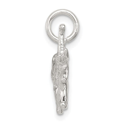 Sterling Silver Elephant Charm, 18 x 10mm