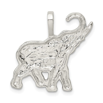 Sterling Silver Elephant Charm, 25 x 26mm