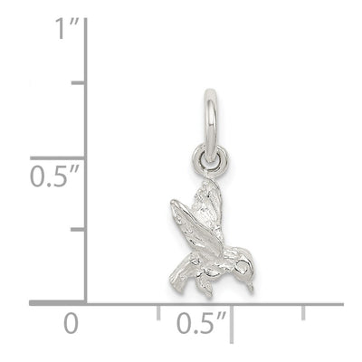 Sterling Silver Hummingbird Charm, 12 x 8mm