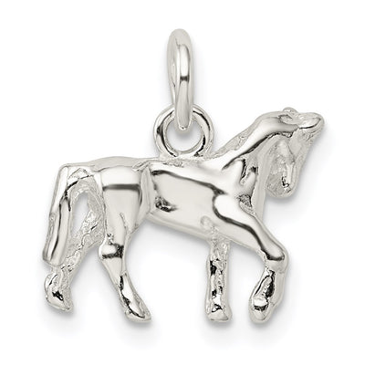Sterling Silver Horse Charm, 19 x 16mm