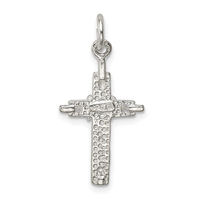 Sterling Silver Inri Crucifix Pendant, 28 x 13mm