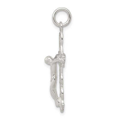 Sterling Silver Crucifix Charm, 30 x 16mm