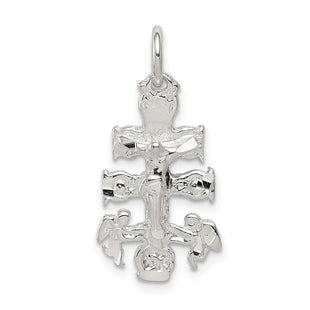 Sterling Silver Cara Vaca Crucifix Pendant (Style QC2910)