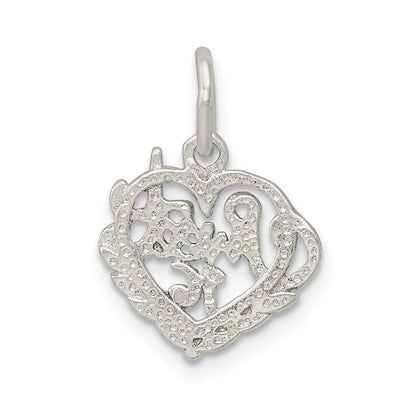 Sterling Silver Sweet 16 Charm, 20 x 14mm
