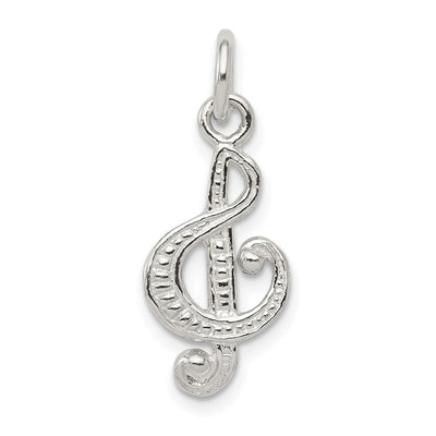 Sterling Silver Treble Clef Charm, 20 x 10mm