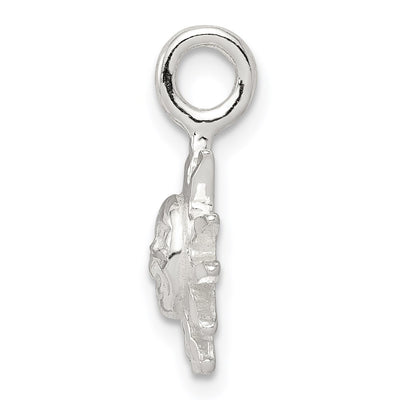 Sterling Silver Sun Charm, 20 x 12mm