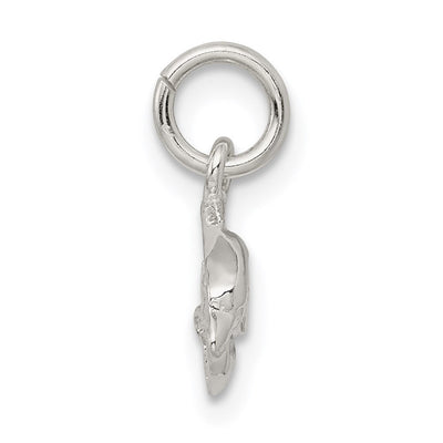 Sterling Silver Dolphin Charm, 17 x 16mm