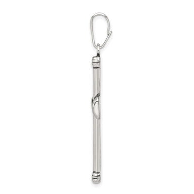 Sterling Silver Latin Cross Pendant, 47 x 25mm
