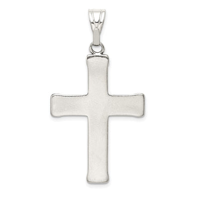 Sterling Silver Latin Cross Pendant, 47 x 25mm