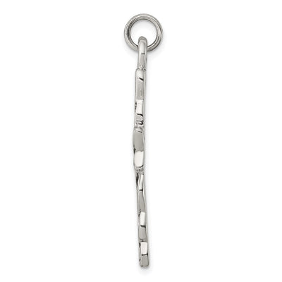 Sterling Silver Antiqued Celtic Cross Pendant, 37 x 23mm