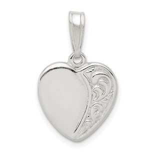 Sterling Silver Heart Pendant (Style QC3736)