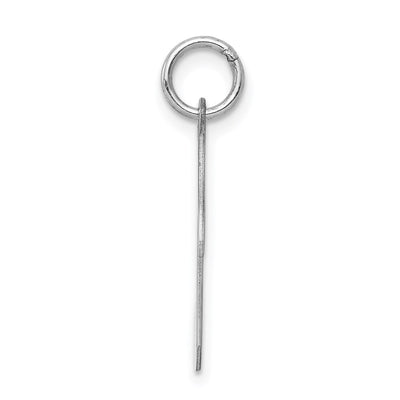 Sterling Silver Rhodium-plated Musical Note Polished Charm
