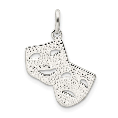 Sterling Silver Comedy/tragedy Charm, 21 x 18mm