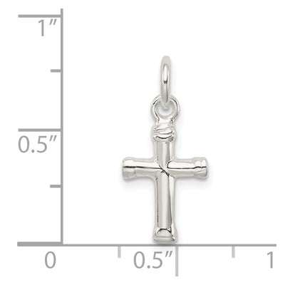 Sterling Silver Cross Charm, 17 x 10mm