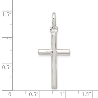 Sterling Silver Latin Cross Pendant, 33 x 15mm