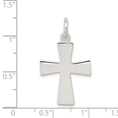 Sterling Silver Latin Cross Charm, 26 x 18mm