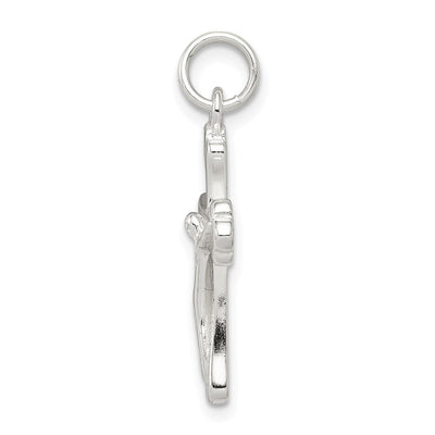 Sterling Silver Crucifix Charm, 28 x 15mm
