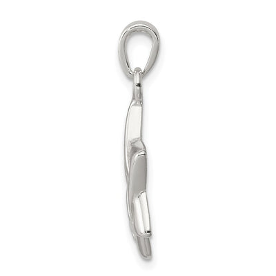 Sterling Silver Star of David Pendant, 24 x 17mm
