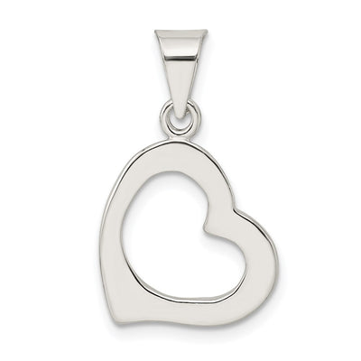 Sterling Silver Heart Pendant, 13 x 13mm