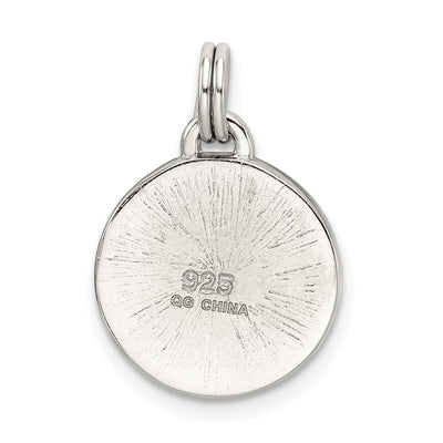 Sterling Silver Rhodium-plated Four Leaf Clover Charm