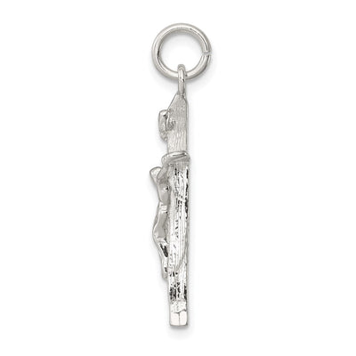 Sterling Silver Inri Crucifix Pendant, 31 x 11mm