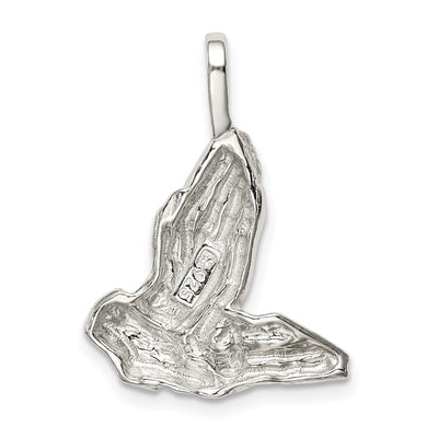 Sterling Silver Praying Hands Charm, 26 x 18mm