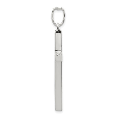 Sterling Silver Latin Cross Pendant, 40 x 21mm