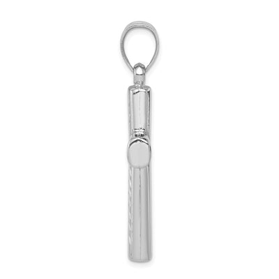 Sterling Silver Rhodium-plated Diamond Cut Cross Pendant, 45 x 24mm