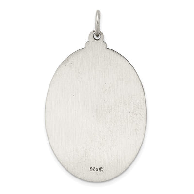 Sterling Silver Antiqued Saint Christopher Medal, 16 x 12mm