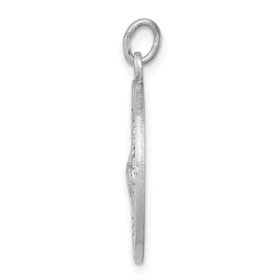 Sterling Silver Rhodium-plated Saint Jude Thaddeus Medal, 26 x 19mm