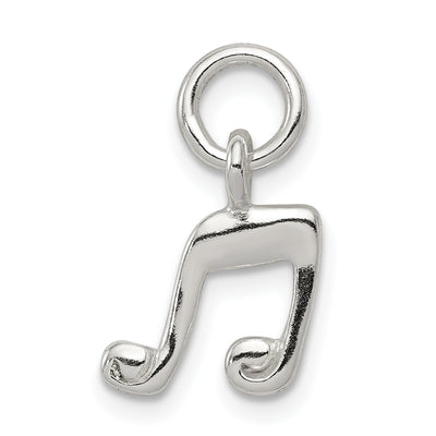 Sterling Silver Music Note Charm, 12 x 10mm