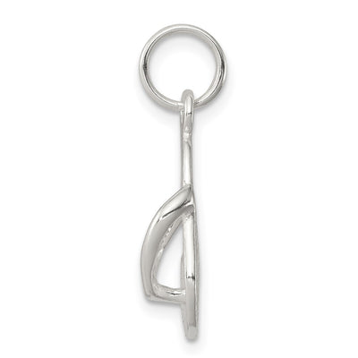 Sterling Silver Flip Flop Charm, 19 x 8mm