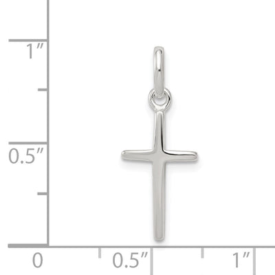 Sterling Silver Cross Pendant, 24 x 10mm