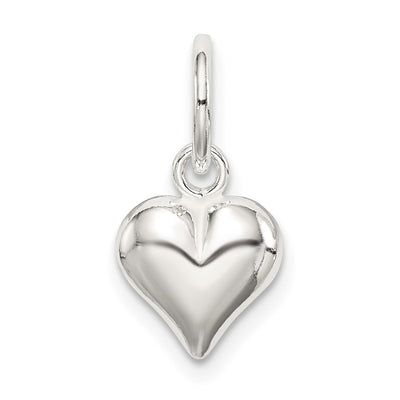 Sterling Silver Puff Heart Charm