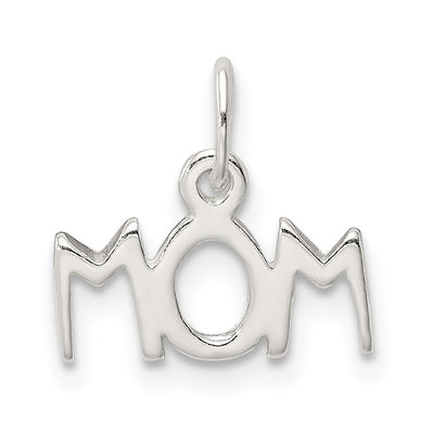 Sterling Silver Polished Mom Charm