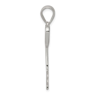 Sterling Silver Polished Key Pendant, 35 x 10mm