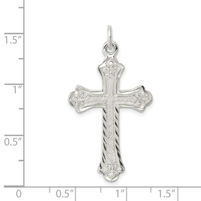 Sterling Silver Cross Pendant, 34 x 21mm