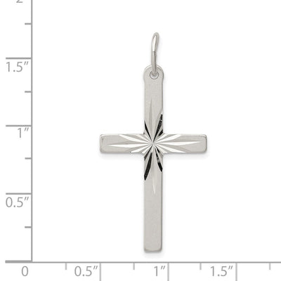 Sterling Silver Cross Pendant, 36 x 20mm