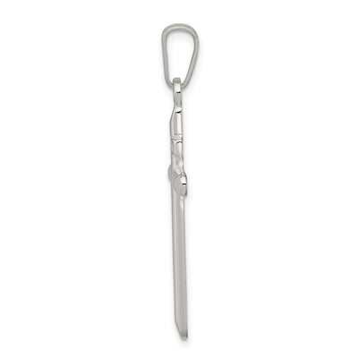 Sterling Silver Polished Inri Cross Pendant, 33 x 22mm