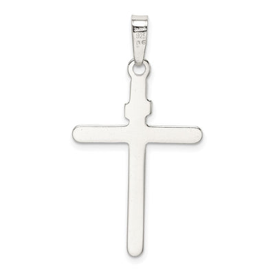 Sterling Silver Polished Inri Cross Pendant, 33 x 22mm