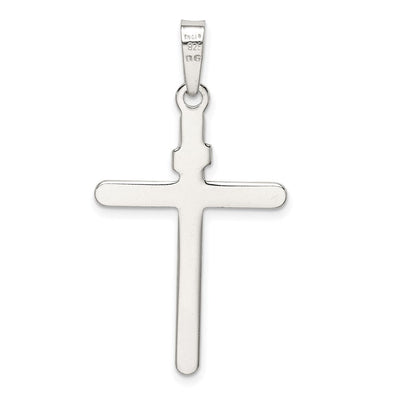 Sterling Silver Polished Inri Cross Pendant, 33 x 21mm