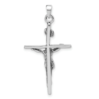 Sterling Silver Antiqued Crucifix Charm, 51 x 22mm