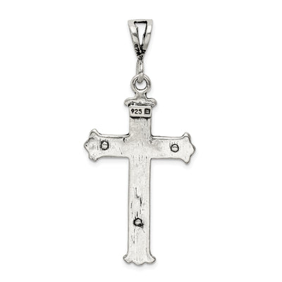 Sterling Silver Antiqued Crucifix Charm, 53 x 24mm