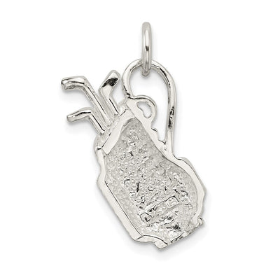 Sterling Silver Golf Bag Charm, 22 x 13mm