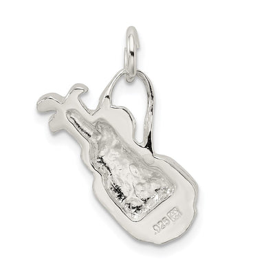 Sterling Silver Golf Bag Charm, 20 x 14mm